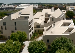 Prise en de vue en drone de l'îlot Parvis Orion