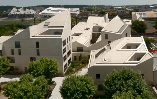 Prise en de vue en drone de l'îlot Parvis Orion