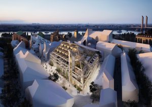 CoBe Architecture & Paysage construit 440 places de parking, des logements & des commerces à Bastide Niel