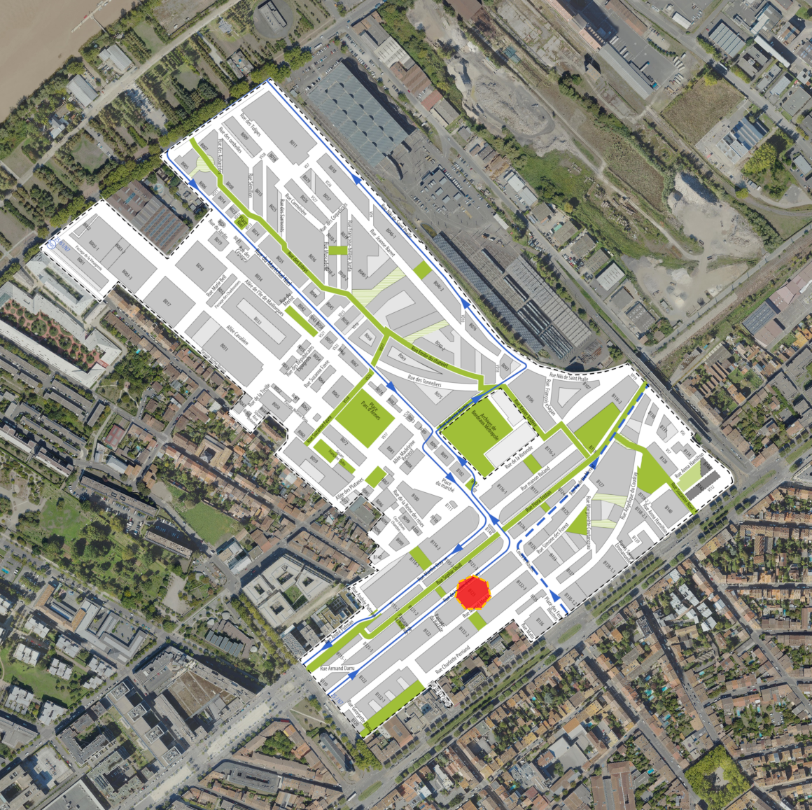 Localisation de l'îlot sur la ZAC