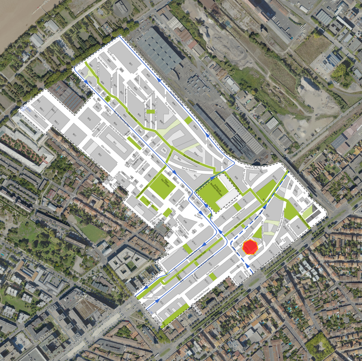 Localisation de l'îlot B133