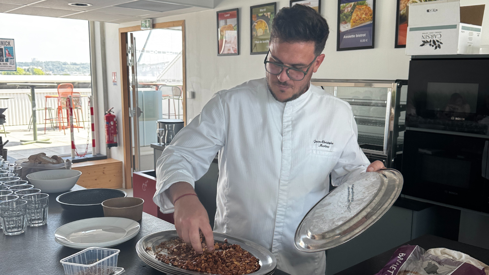 Chef Jean-Christophe Martinez lors du déjeuner-débat EVA à Bastide Niel