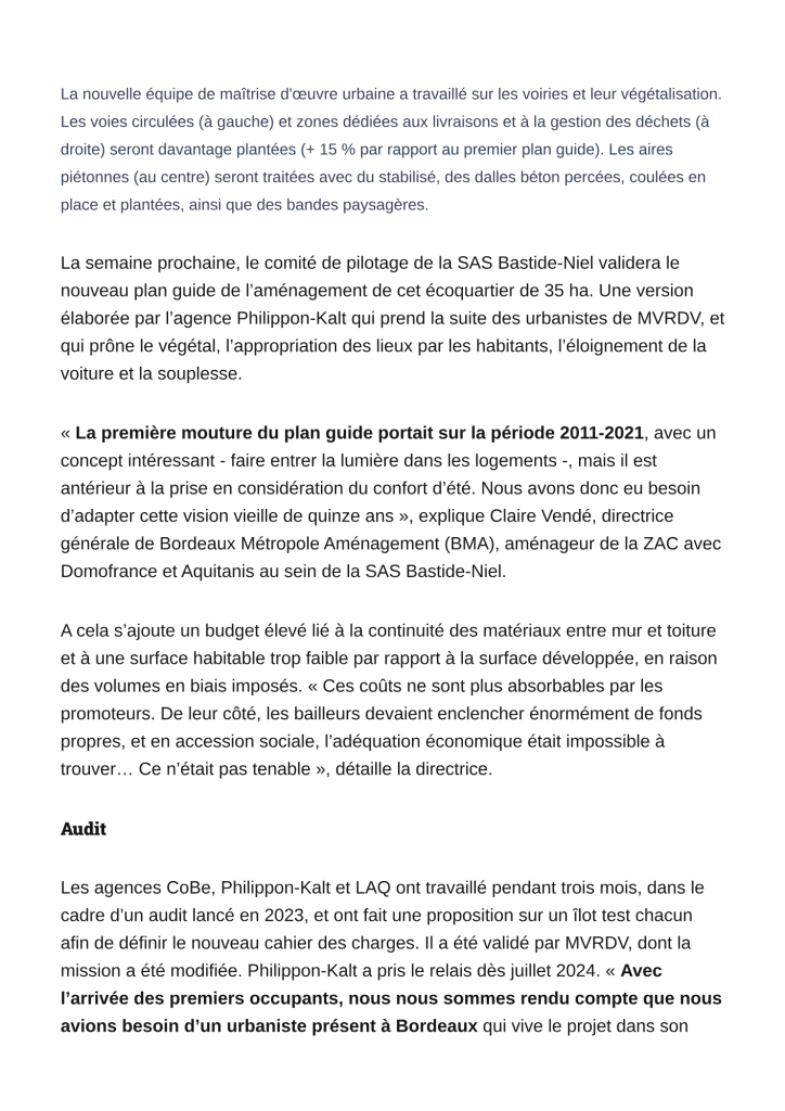 Bastide Niel dans LeMoniteur.fr