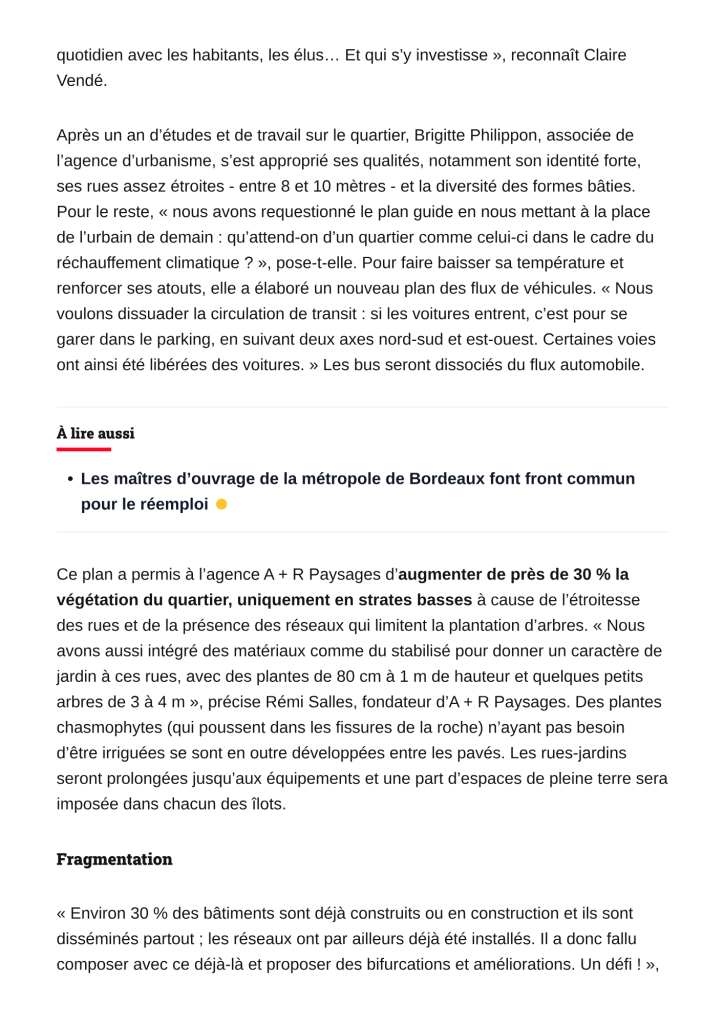 Bastide Niel dans LeMoniteur.fr