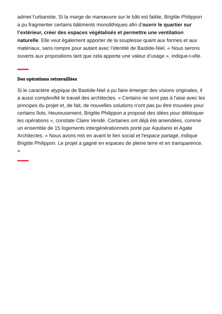 Bastide Niel dans LeMoniteur.fr