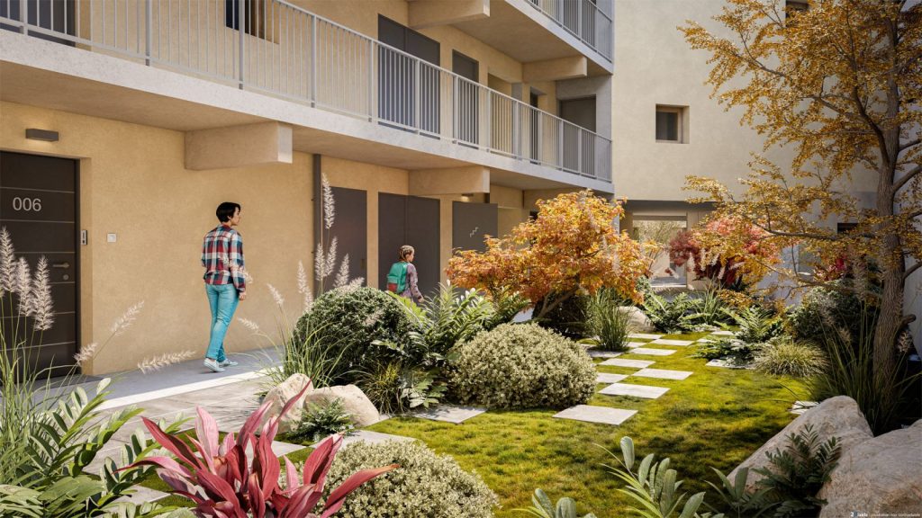 Bastide Niel : Patio, 44 nouveaux logements en accession sociale à la propriété ©2pixels