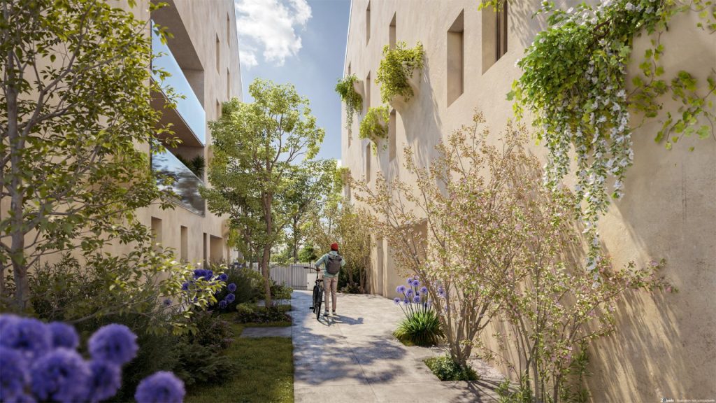 Bastide Niel _ Patio, 44 nouveaux logements en accession sociale à la propriété ©2pixels