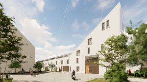 Thierry Girault architecte construit la résidence sociale La Rose Blanche à Bastide Niel