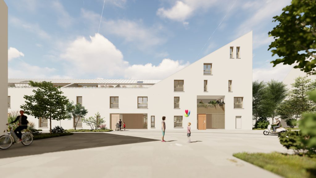 Thierry Girault architecte construit la résidence sociale La Rose Blanche à Bastide Niel