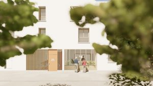 Thierry Girault architecte construit la résidence sociale La Rose Blanche à Bastide Niel