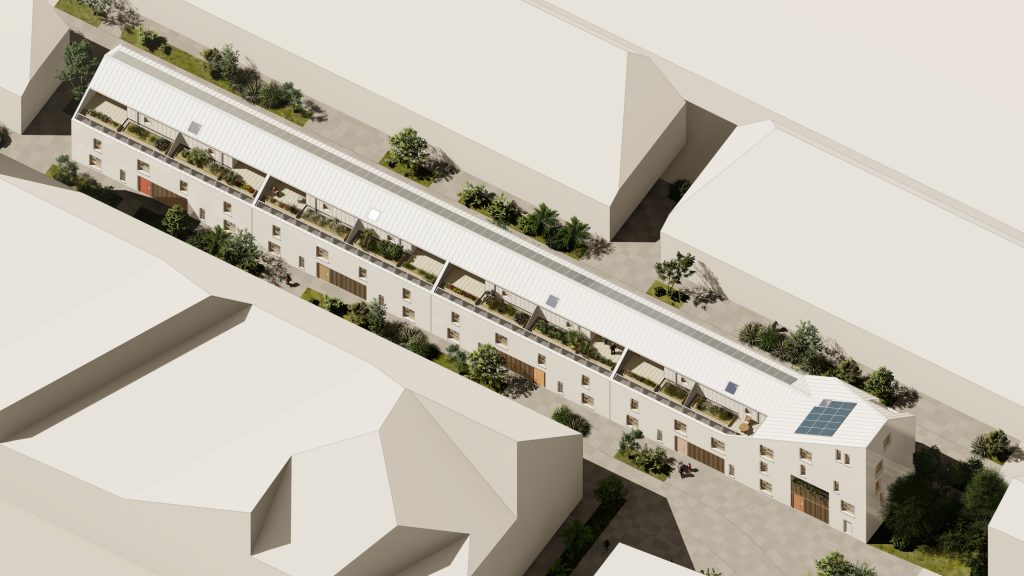 Thierry Girault architecte construit la résidence sociale La Rose Blanche à Bastide Niel