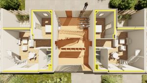 Thierry Girault architecte construit la résidence sociale La Rose Blanche à Bastide Niel